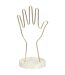 Porte-Bijoux Main Terrazzo 28cm Or & Blanc-2