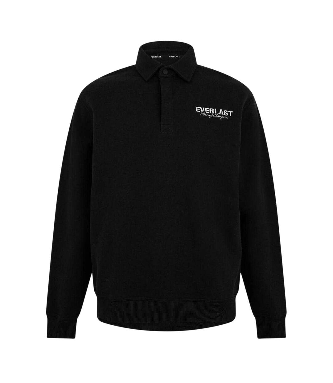 Polo Manches Longues Motif/style Logo Homme Noir Everlast-2