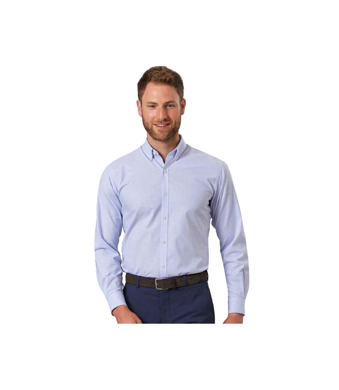 Chemise formelle lawrence homme bleu ciel à rayures Brook Taverner Brook Taverner