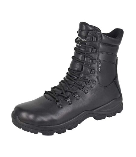 Mens Commander Action Leather Combat Boots Black Grafters