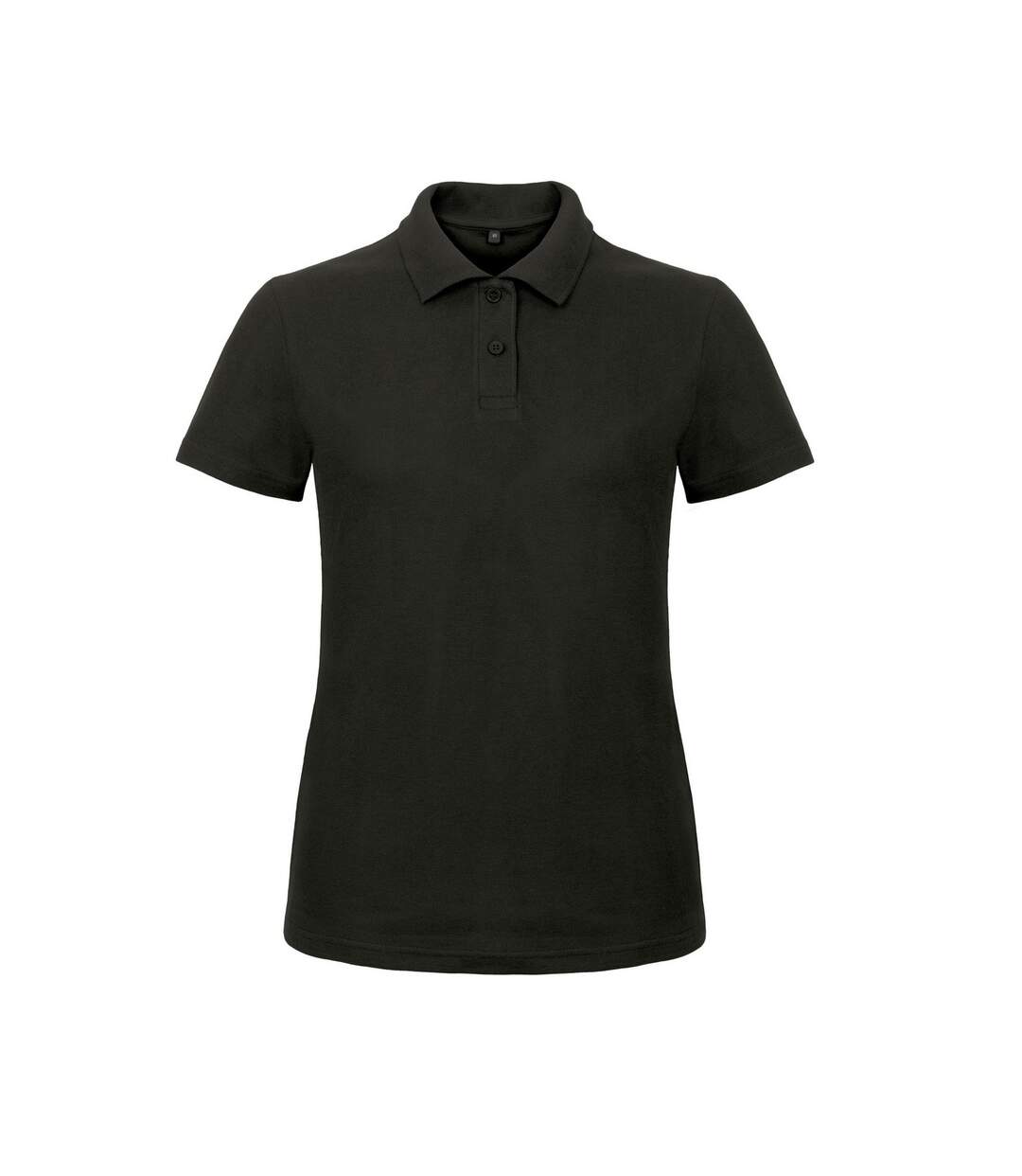 B&C Womens/Ladies ID.001 Plain Short Sleeve Polo Shirt (Black) - UTRW3525-2