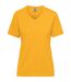 T-shirt de travail Bio col V - Femme - JN1807 - jaune d'or