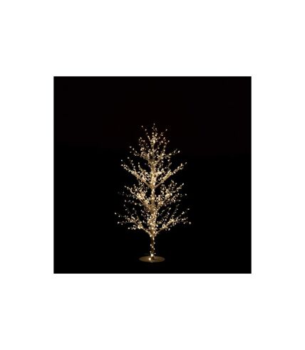 Statuette Déco à Led Arbre Nu Perles 125cm Blanc