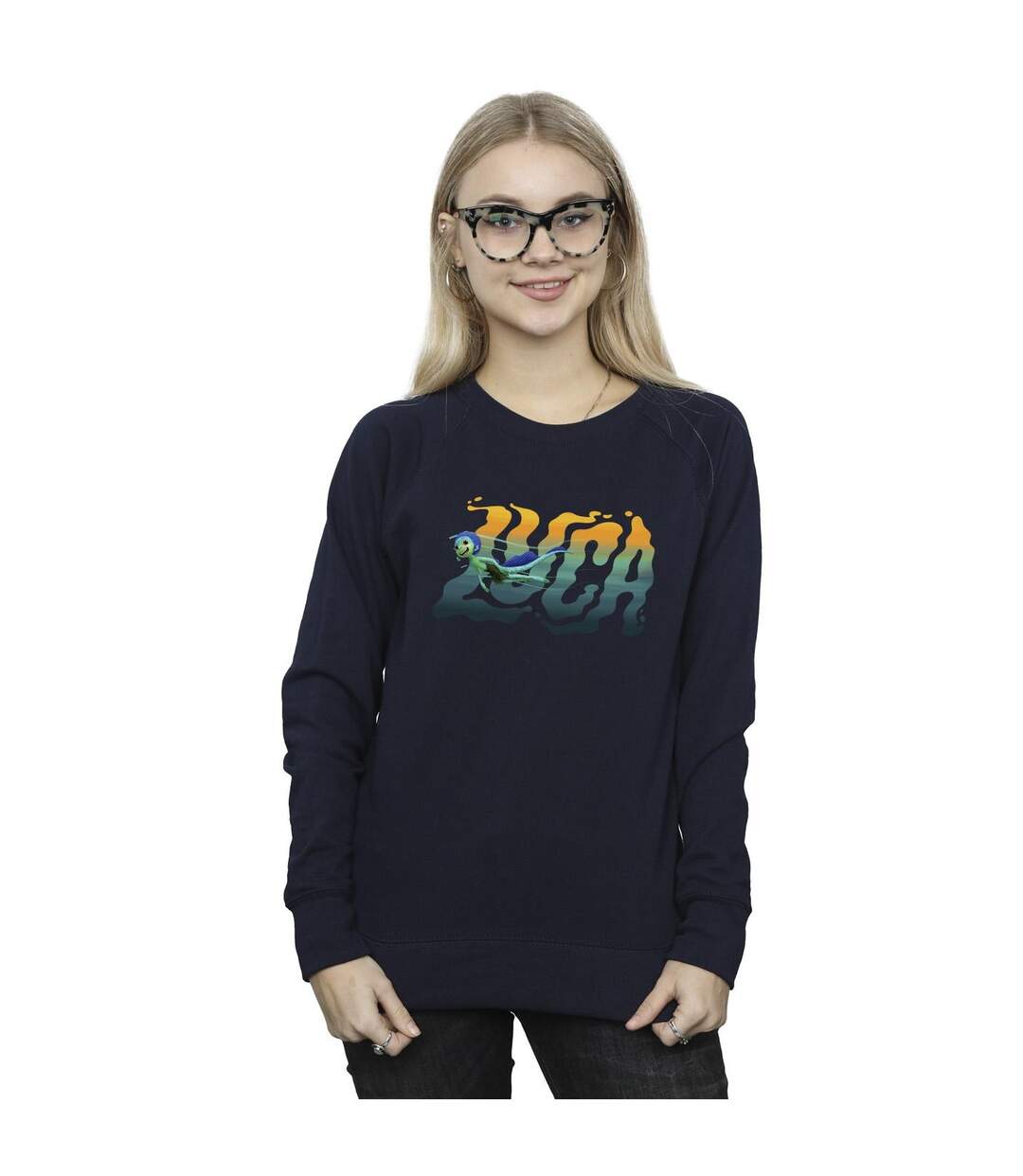 Disney - Sweat LUCA SWIM - Femme (Bleu marine) - UTBI23285-2