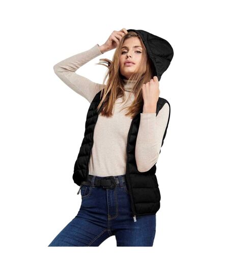 Womens/ladies Tahoe Quilted Hooded Gilet Black Only