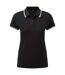 Asquith & Fox Womens/Ladies Classic Fit Tipped Polo (Black/White)