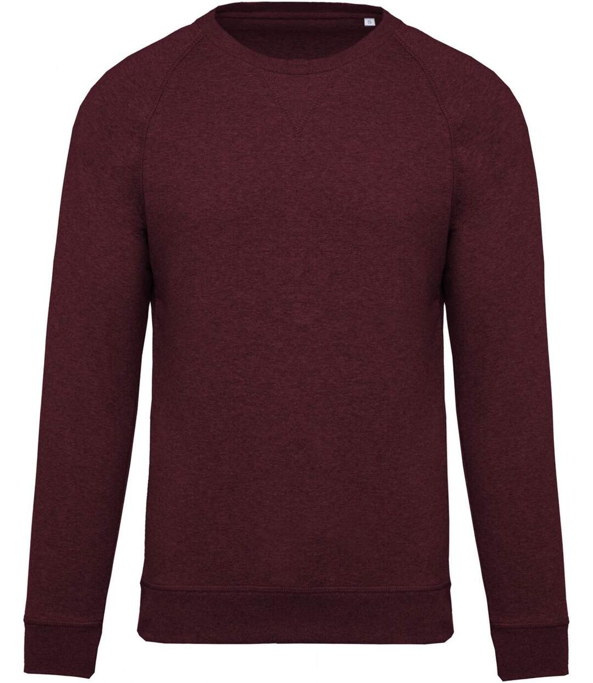 Sweat shirt coton bio - Homme - K480 - rouge vin chiné