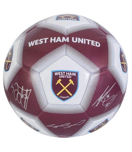 West Ham United FC - Ballon de foot SPECIAL EDITION (Argenté / Bordeaux) (Taille 5) - UTBS3089