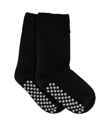 Ladies Extra Wide Winter Bed Socks with Grips | Non Slip Thermal Sleep Socks
