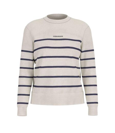 Sweat Motif/style Rayé Adulte Blanc Océan Guess