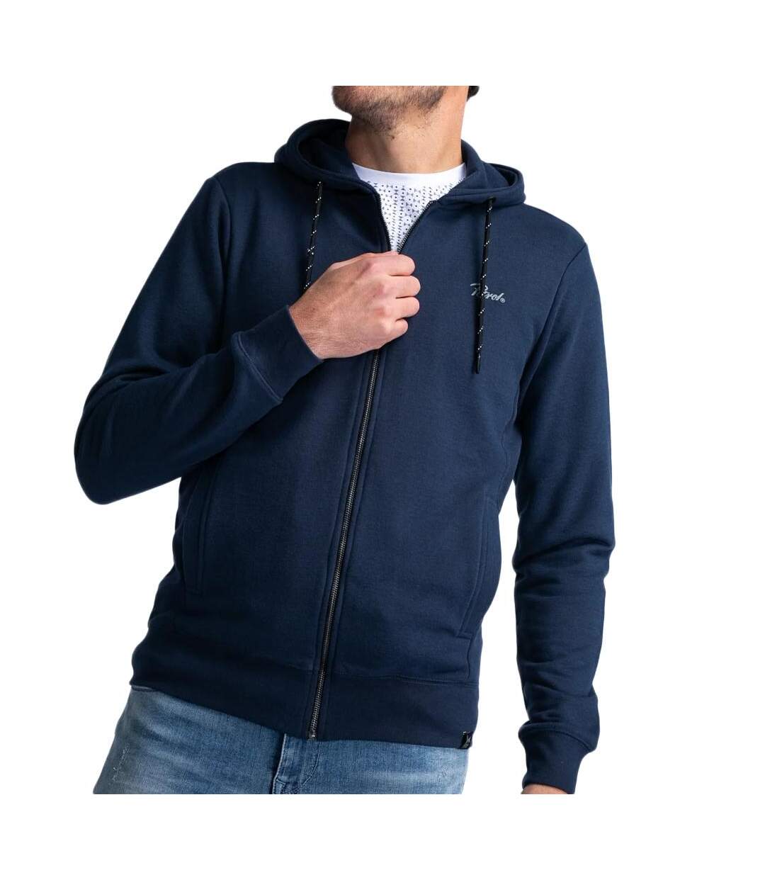 Sweat à Capuche Marine Homme Petrol Industries Sweater Zip 1040 - L-1