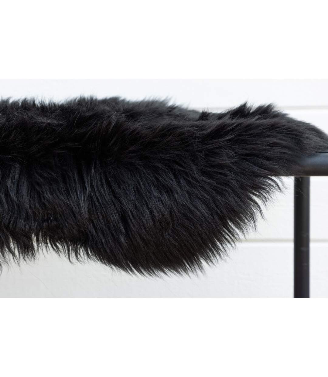 Tapis Imitation Fourrure Katy 55x180cm Noir-3