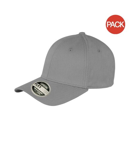 Lot de 2  casquettes kansas adulte gris Result