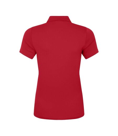 Womens/ladies Club Dry Polo Shirt Flag Red Canterbury