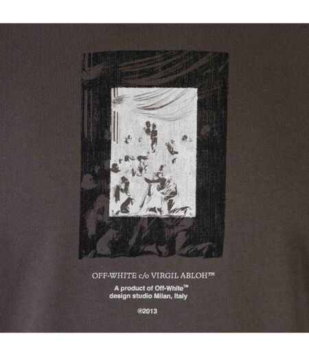 T-shirt Motif/style Miroir Homme Gris Off White