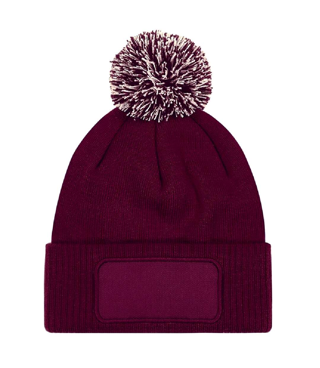 Bonnet snowstar unisexe bordeaux/blanc Beechfield