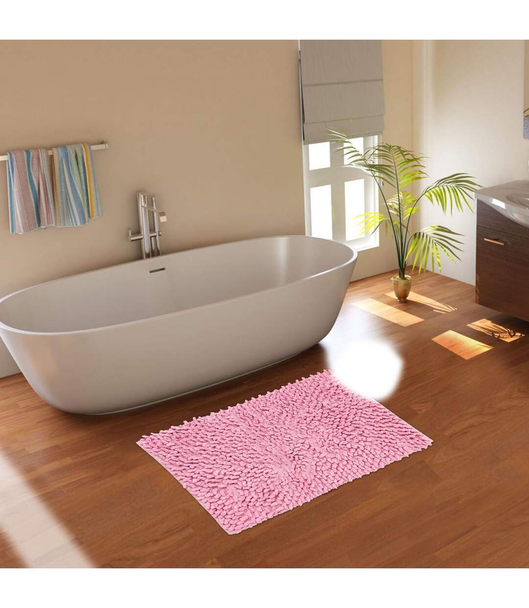 Tapis de salle de bain BOUCLETTE en coton Fait main-2