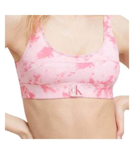 Haut De Maillot De Bain Motif/style Tie-dye Femme Rose Calvin Klein