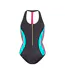 Womens/ladies Front Zip One Piece Swimsuit Multicoloured Zoggs-2