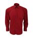 SOLS Mens Brighton Long Sleeve Fitted Work Shirt (Burgundy) - UTPC337