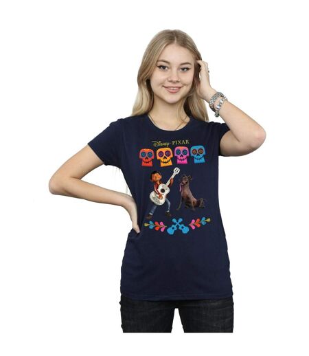 Disney - T-shirt COCO MIGUEL LOGO - Femme (Bleu marine) - UTBI14188