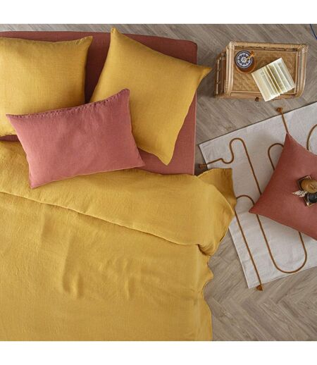 Drap Housse en Lin Adorable 160x200cm Terracotta