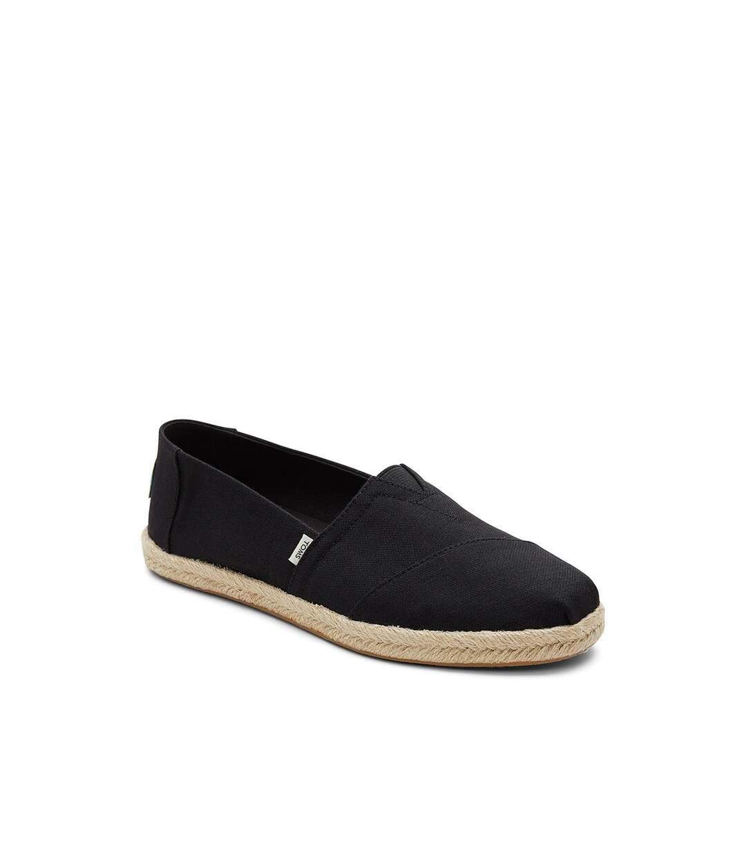 Womens/ladies alpargata rope espadrilles black Toms-1