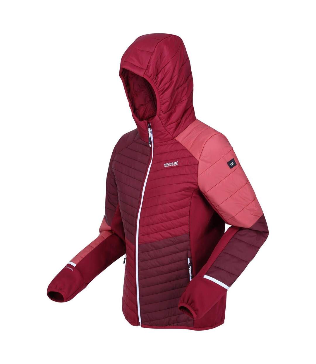 Doudoune À Capuche Motif/style Blocs De Couleurs Trutton Homme Bordeaux Rouge Foncé Regatta-3