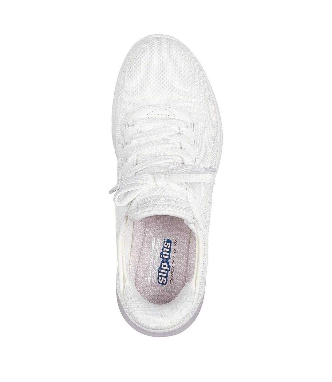 Womens/ladies Glide-step Trainers White Skechers-3