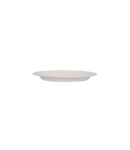 Lot de 10 Assiettes Rondes Canne à Sucre 17cm Blanc