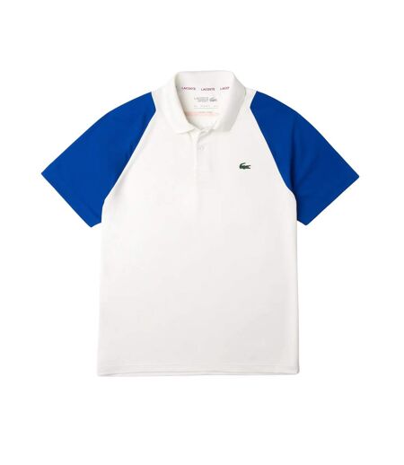 Polo Adulte Blanc Bleu Lacoste