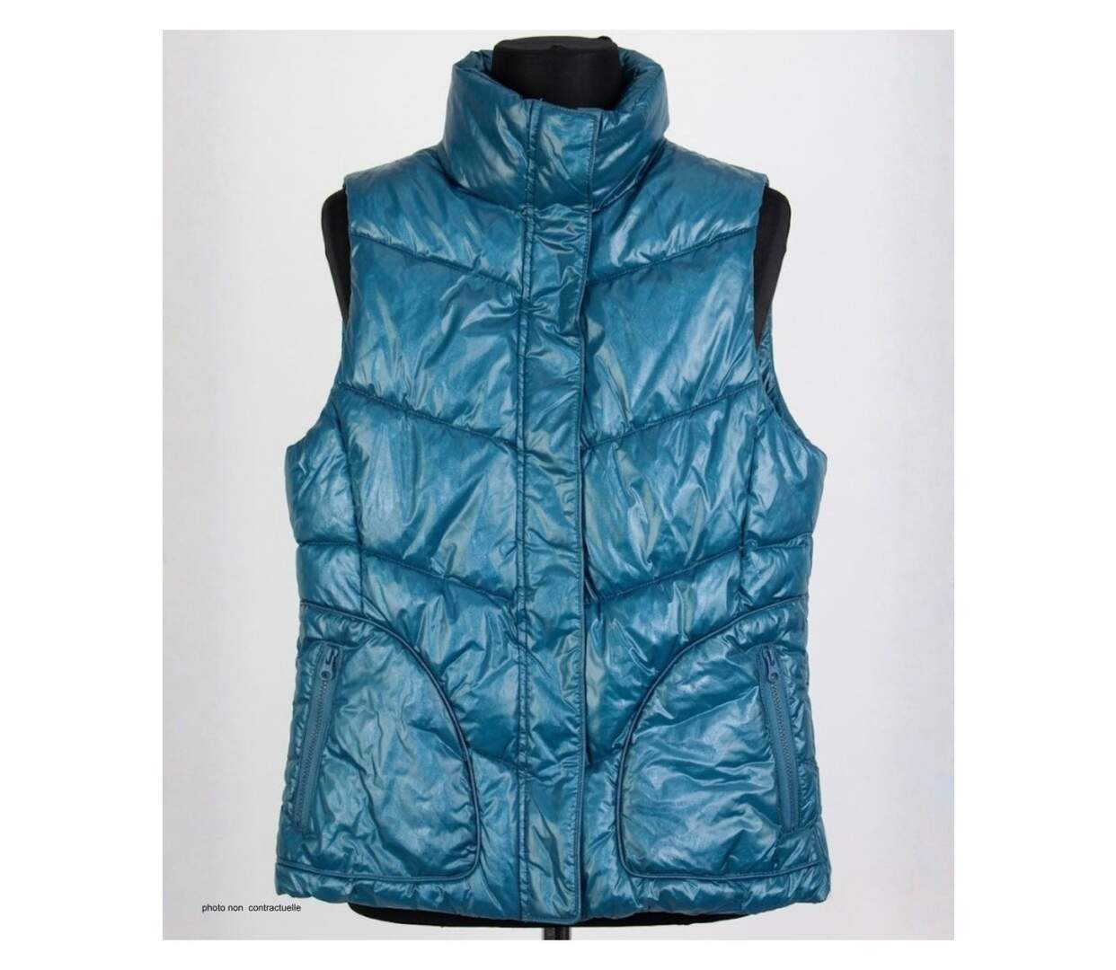 MAYFLOWER SH1096T - Gilet sans manches matelassé Bleu Turquoise : chaleur et éclat-3