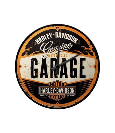 Horloge hublot en verre et métal Pub 31 cm Harley Davidson Garage