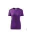Womens/ladies Classic New T-shirt Violet Adler-3