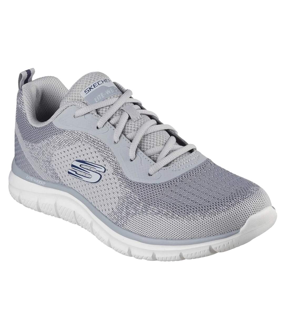 Mens Track Glendor Trainers Grey Skechers-1