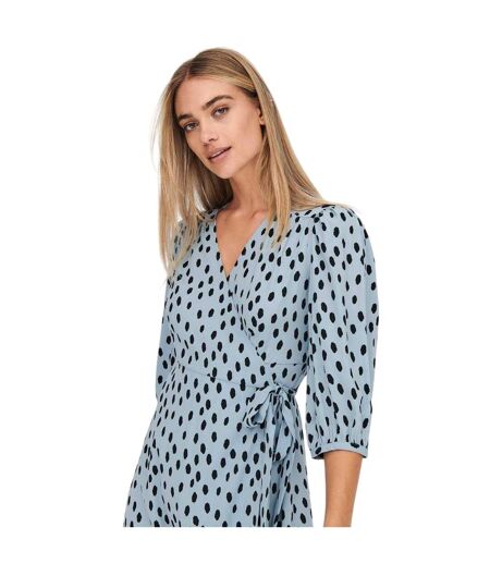 Robe Portefeuille Femme Bleu Gris Only