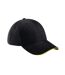 Casquette Athleisure Noir Jaune Beechfield-1