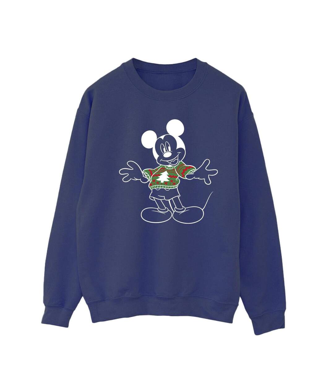 Disney Sweatshirt Mickey Mouse Xmas Jumper Womens/Ladies (Bleu marine) - UTBI28597-1