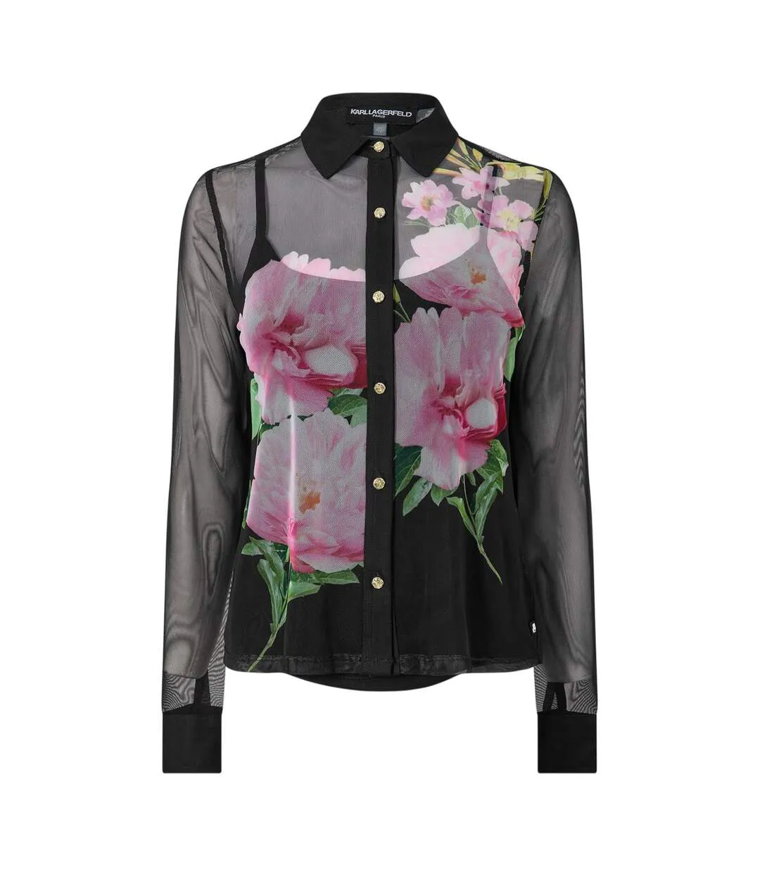 Chemise Motif/style Floral Femme Noir Karl Lagerfeld-2