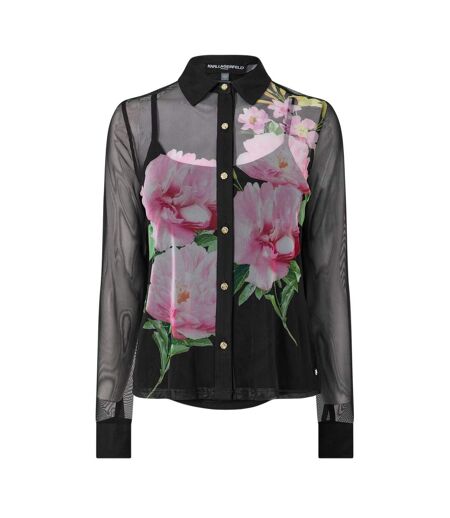 Chemise Motif/style Floral Femme Noir Karl Lagerfeld
