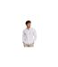 Mens Slim Long-sleeved Button-down Shirt White Replay-1