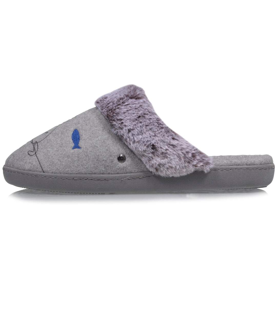 Isotoner Chaussons Mules femme ultra confortables et légers, mousse à mémoire de forme-3