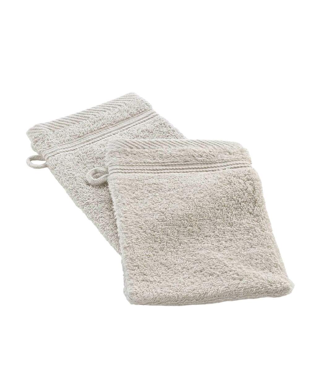 Lot de 2 Gants de Toilette Tendresse 15x21cm Lin-1