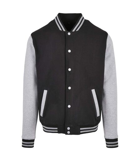 Veste Basic College Homme Noir Gris Chiné Build Your Brand