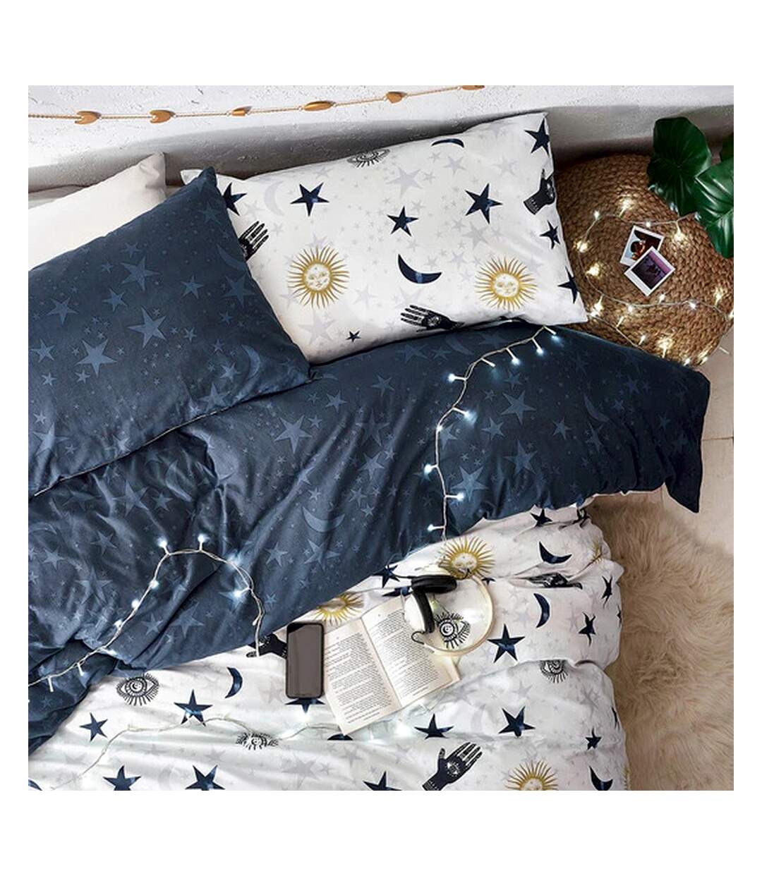 Stargazer duvet cover set white/blue/gold Style Lab-4