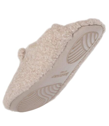 Isotoner Chaussons extra-light Mules femme sherpa, semelle antidérapante
