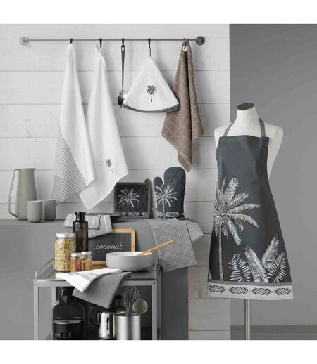 Tablier de Cuisine Imprimé Cocoty 60x84cm Taupe
