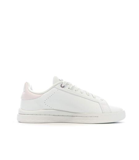 Baskets blanc/rose femme adidas court silk