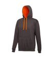Awdis - Sweatshirt VARSITY - Homme (Gris foncé / orange) - UTRW165