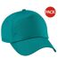 Beechfield Unisex Plain Original 5 Panel Baseball Cap (Pack of 2) (Emerald) - UTRW6698-1